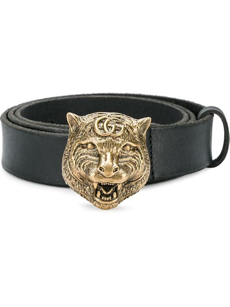 gucci belt tiger head men|Gucci tiger head leather belt.